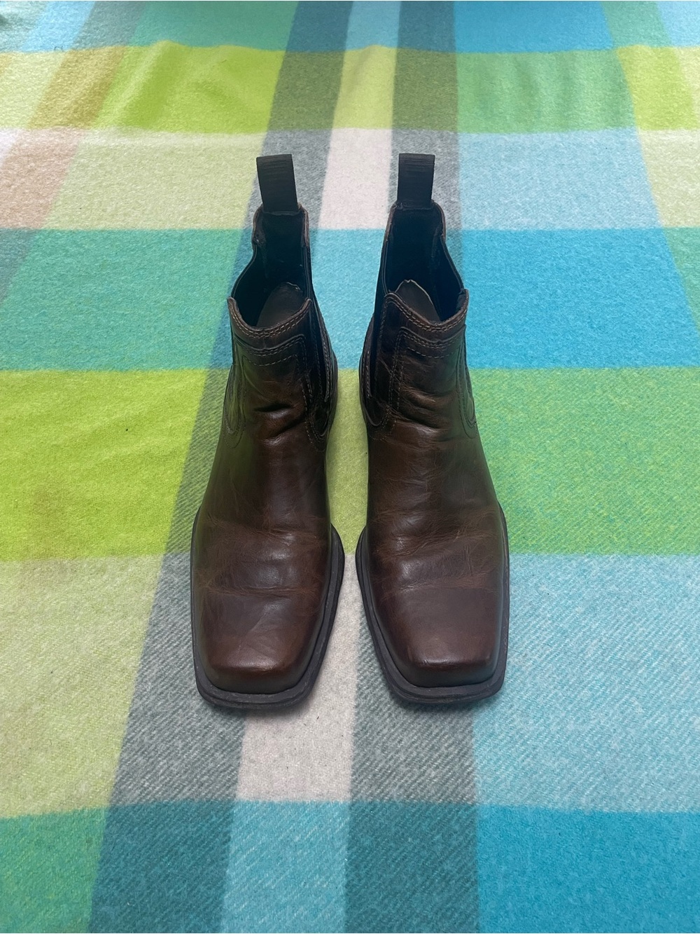 Ariat Midtown Rambler Chelsea Brown Leather Square Toe Boots Men’s